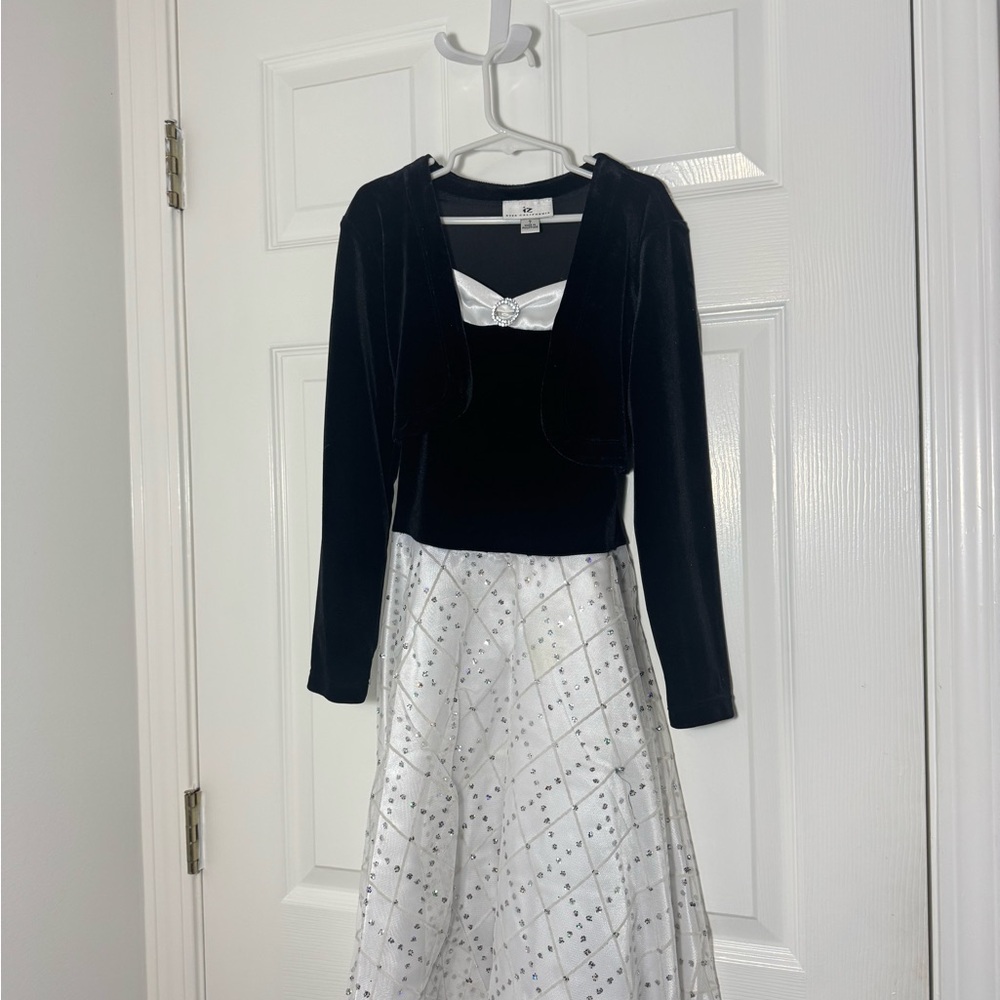 Elegant Black and White Kids Dress